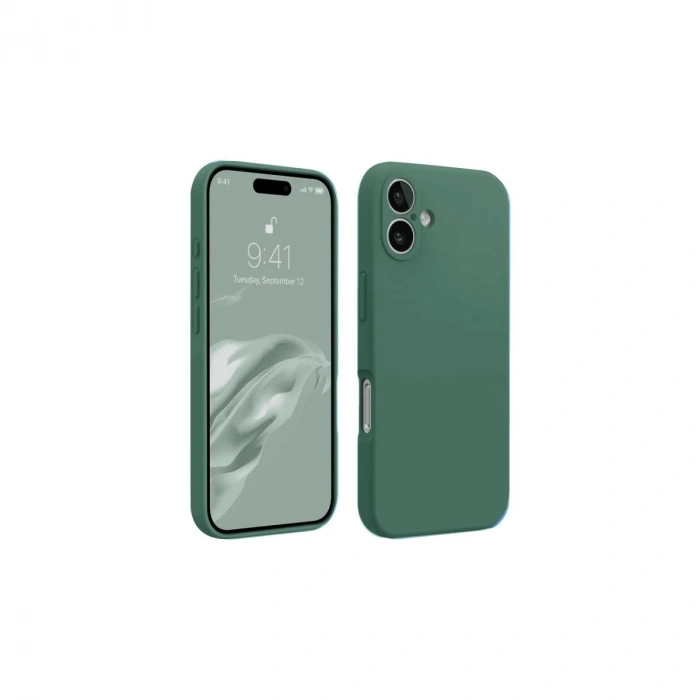 Durukar®  iPhone 16 Kılıf First Silikon - Koyu Yeşil