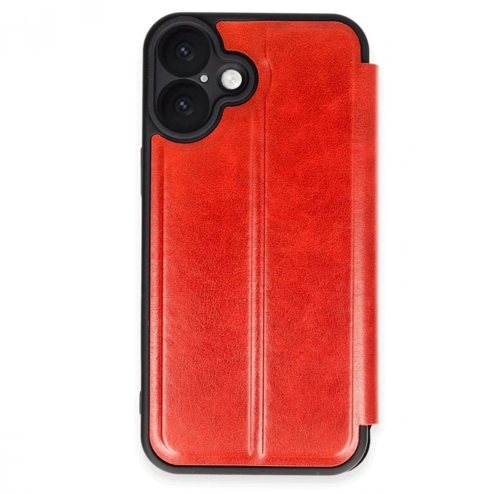 Durukar®  iPhone 16 Kılıf Flip Cover - Kırmızı