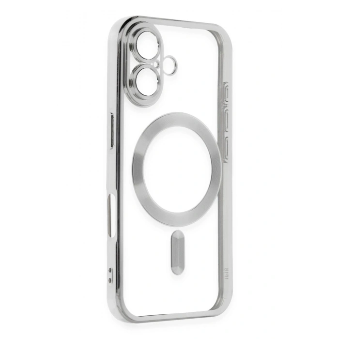 Durukar®  iPhone 16 Kılıf Kross Magneticsafe Kapak - Gümüş