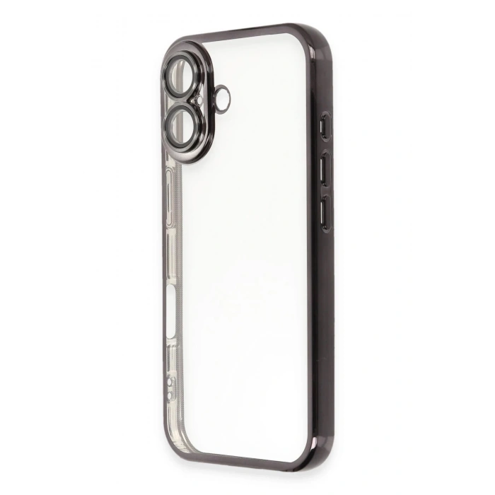 Durukar®  iPhone 16 Kılıf  Lensli Silikon - Siyah