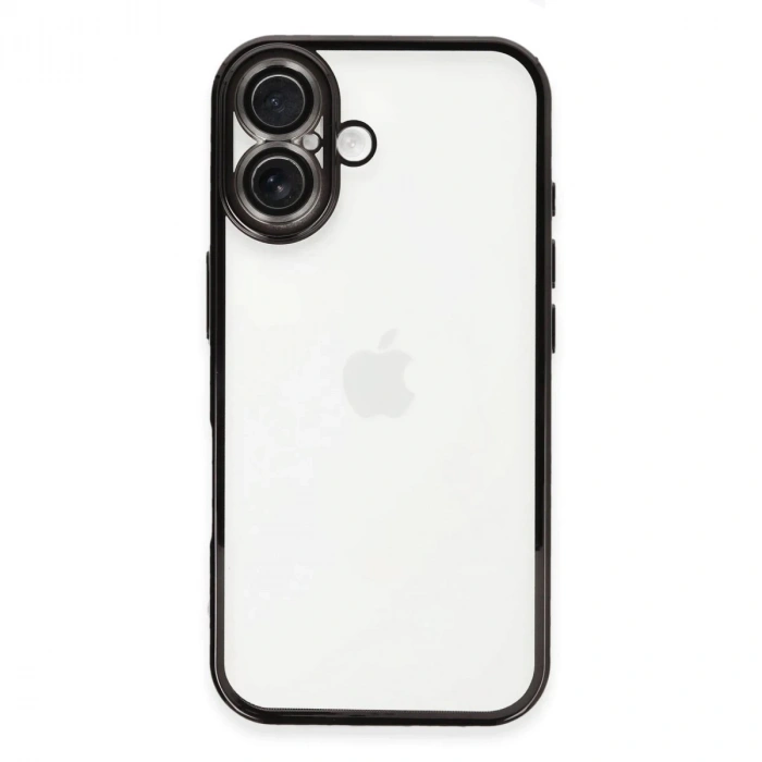 Durukar®  iPhone 16 Kılıf  Lensli Silikon - Siyah