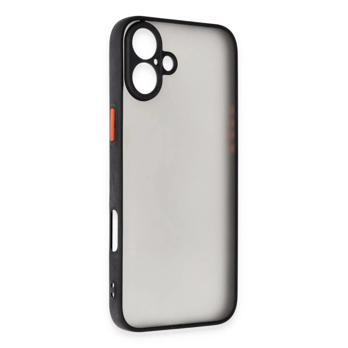 Durukar®  iPhone 16 Kılıf Montreal Silikon Kapak - Siyah