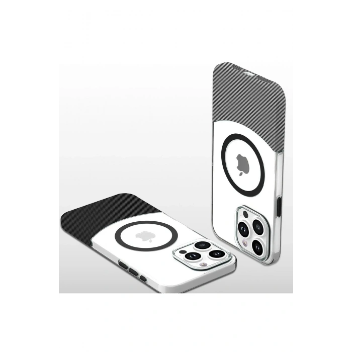 Durukar®  iPhone 16 Plus Carbon Puzzle Magsafe Kapak - Açık Mavi