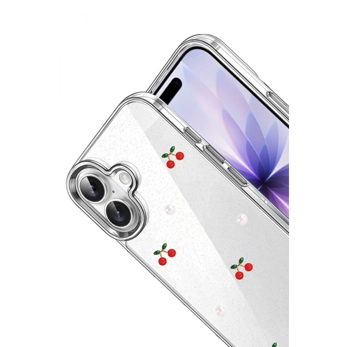 Durukar®   iPhone 16 Plus Fiyonk Desenli Kapak - Desen 9