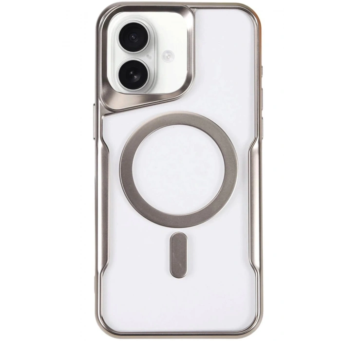 Durukar®  iPhone 16 Plus Kılıf Boyi Magsafe Silikon Kapak - Gümüş