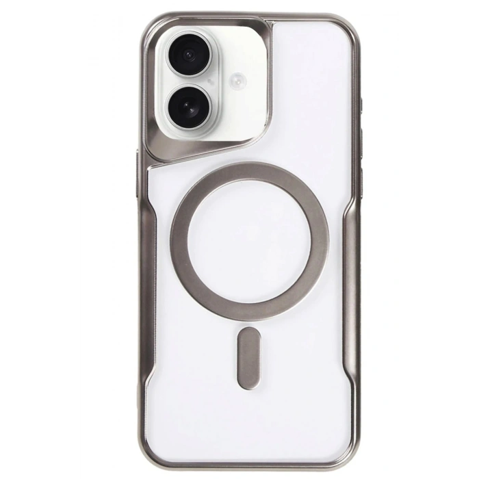 Durukar®  iPhone 16 Plus Kılıf Boyi Magsafe Silikon Kapak - Titan Gri