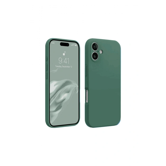 Durukar®  iPhone 16 Plus Kılıf First Silikon - Koyu Yeşil