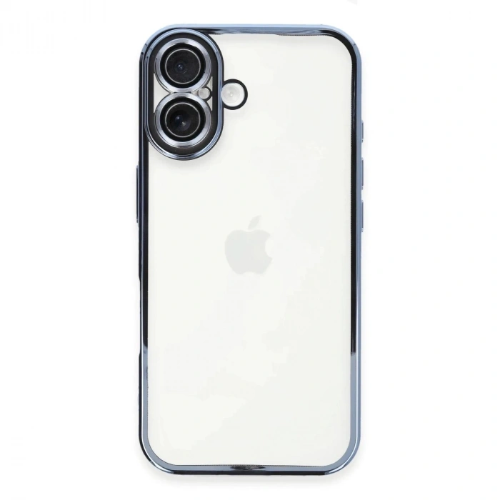 Durukar®  iPhone 16 Plus Kılıf  Lensli Silikon - Açık Mavi