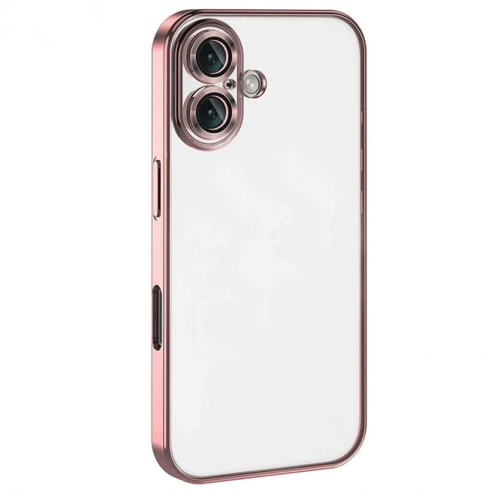 Durukar®  iPhone 16 Plus Kılıf  Lensli Silikon - Pembe