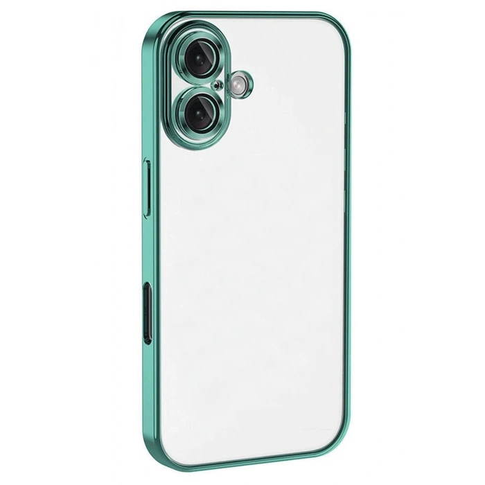 Durukar®  iPhone 16 Plus Kılıf  Lensli Silikon - Turkuaz