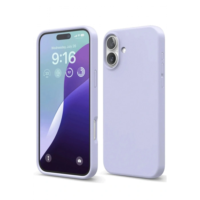 Durukar®  iPhone 16 Plus Kılıf Nano içi Kadife Silikon - Lila