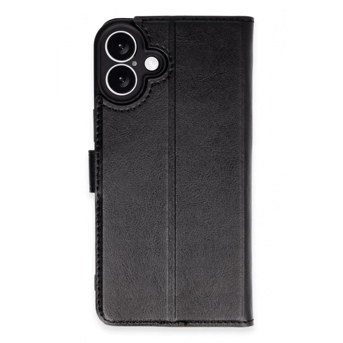 Durukar®  iPhone 16 Plus Kılıf Trend S Plus Kapaklı Kılıf - Siyah