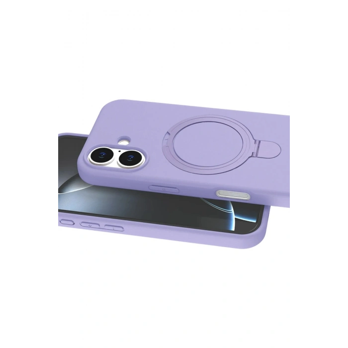 Durukar®   iPhone 16 Plus Regal Magsafe Standlı Kapak - Lila