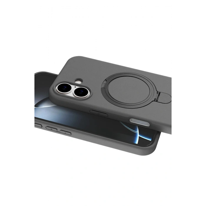 Durukar®   iPhone 16 Plus Regal Magsafe Standlı Kapak - Titan Gri