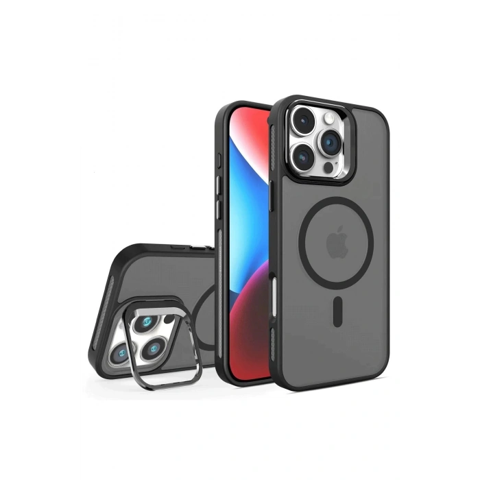 Durukar®  iPhone 16 Pro Flet Lens Magsafe Kapak - Siyah