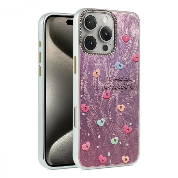 Durukar®  iPhone 16 Pro Kılıf Blade Aynalı Desenli Kapak - Desen 8