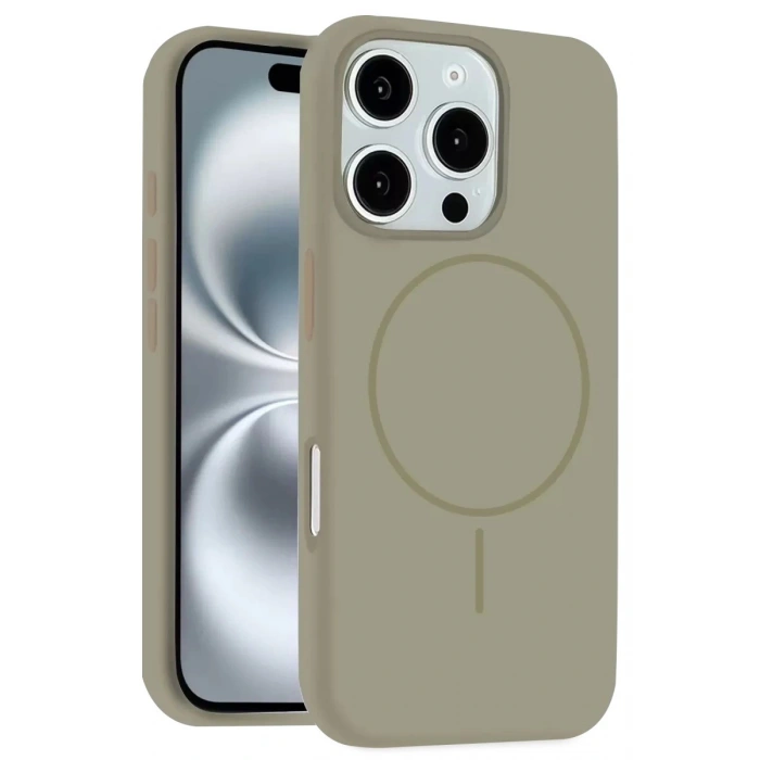 Durukar®   iPhone 16 Pro Kılıf Jully Magsafe Kapak - Çöl Titanyum
