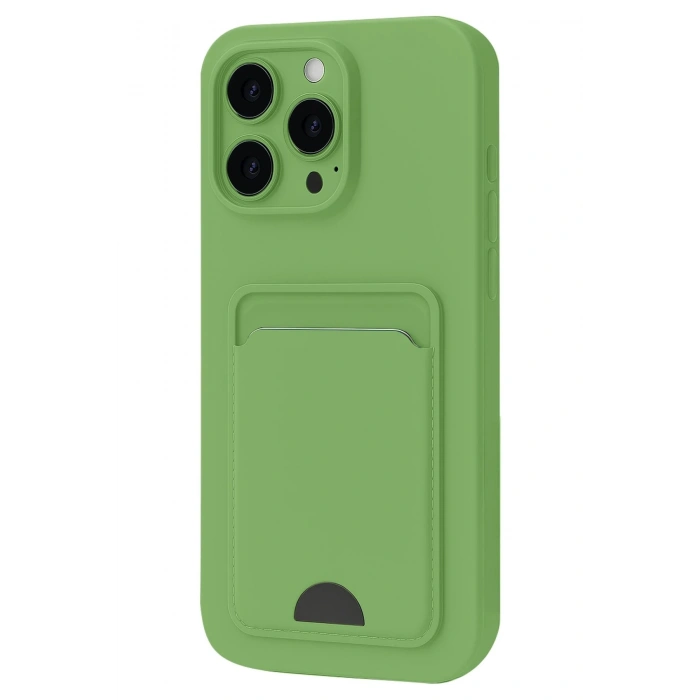 Durukar®  iPhone 16 Pro Kılıf Kelvin Kartvizitli Silikon - Açık Yeşil
