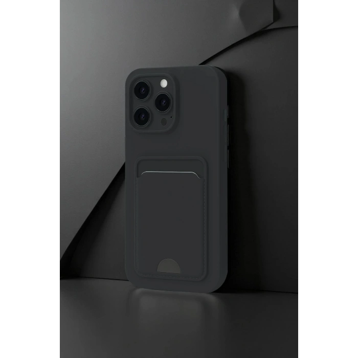 Durukar®  iPhone 16 Pro Kılıf Kelvin Kartvizitli Silikon - Derin Mor