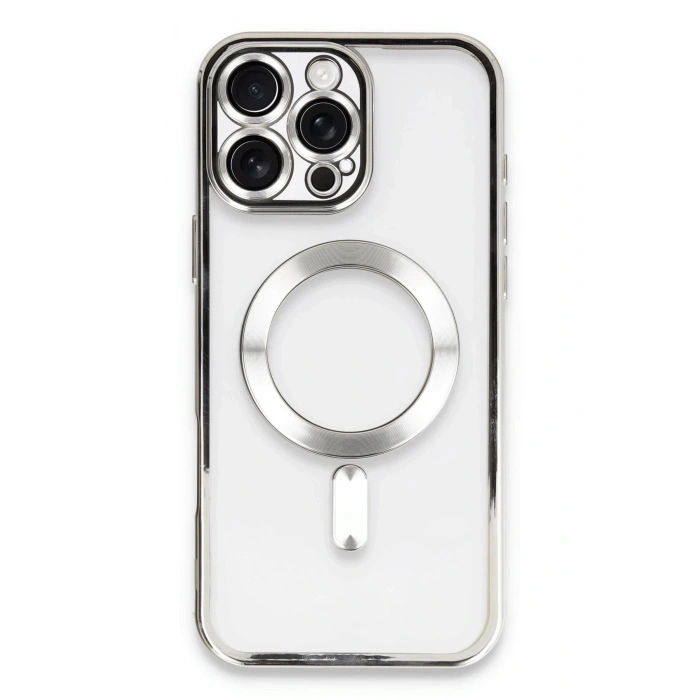 Durukar®  iPhone 16 Pro Kılıf Kross Magneticsafe Kapak - Gümüş
