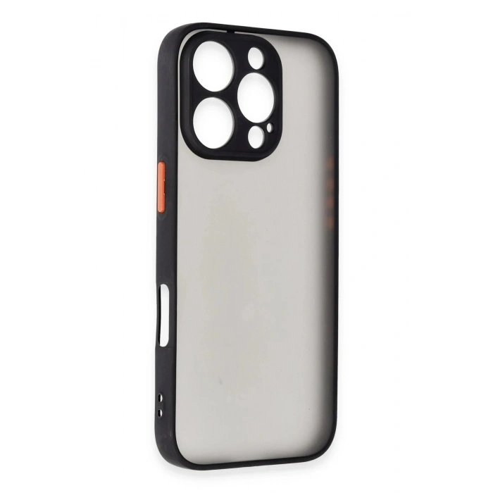 Durukar®  iPhone 16 Pro Kılıf Montreal Silikon Kapak - Siyah