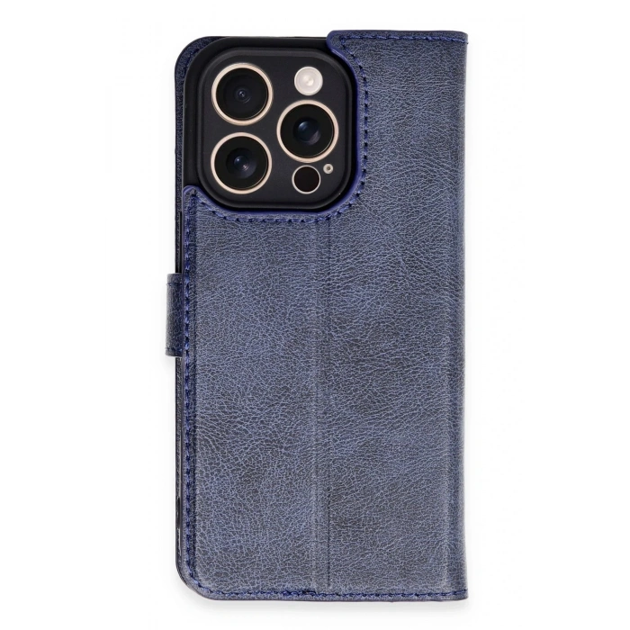 Durukar®  iPhone 16 Pro Kılıf Trend S Plus Kapaklı Kılıf - Lacivert