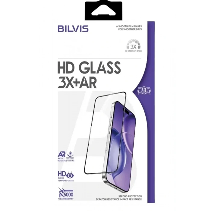 Durukar®   iPhone 16 Pro Max Bilvis 3X AR HD Cam Ekran Koruyucu - Siyah
