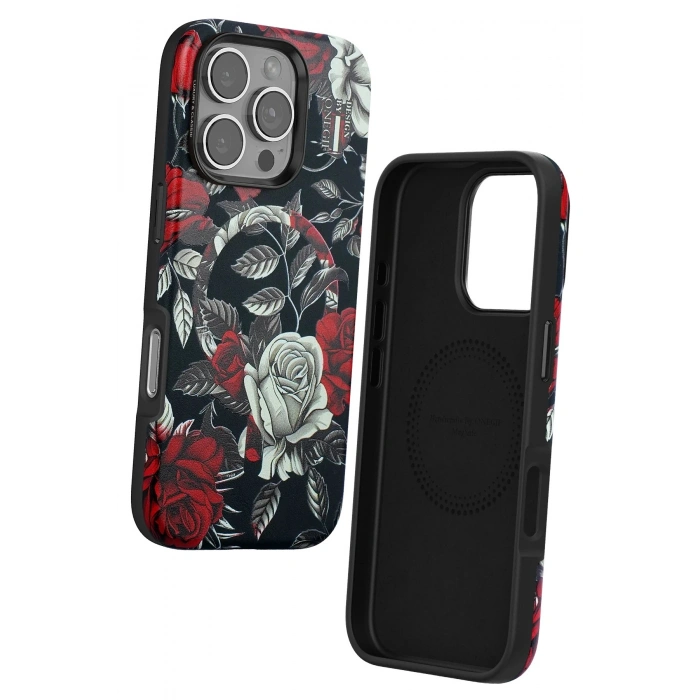Durukar®  iPhone 16 Pro Max Flower Series Magsafe Kapak - Siyah