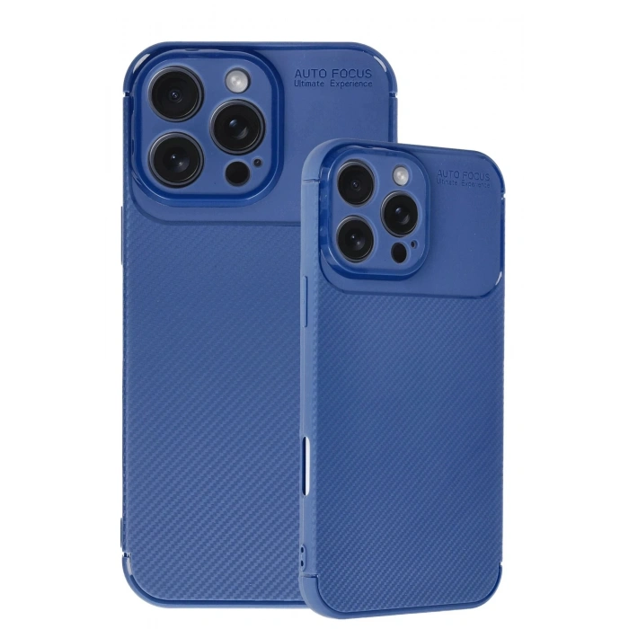 Durukar®  iPhone 16 Pro Max Kılıf Auto Focus Karbon Kapak - Lacivert