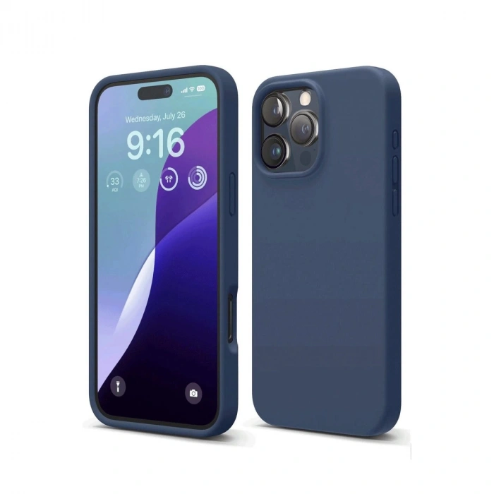 Durukar®  iPhone 16 Pro Max Kılıf First Silikon - Lacivert