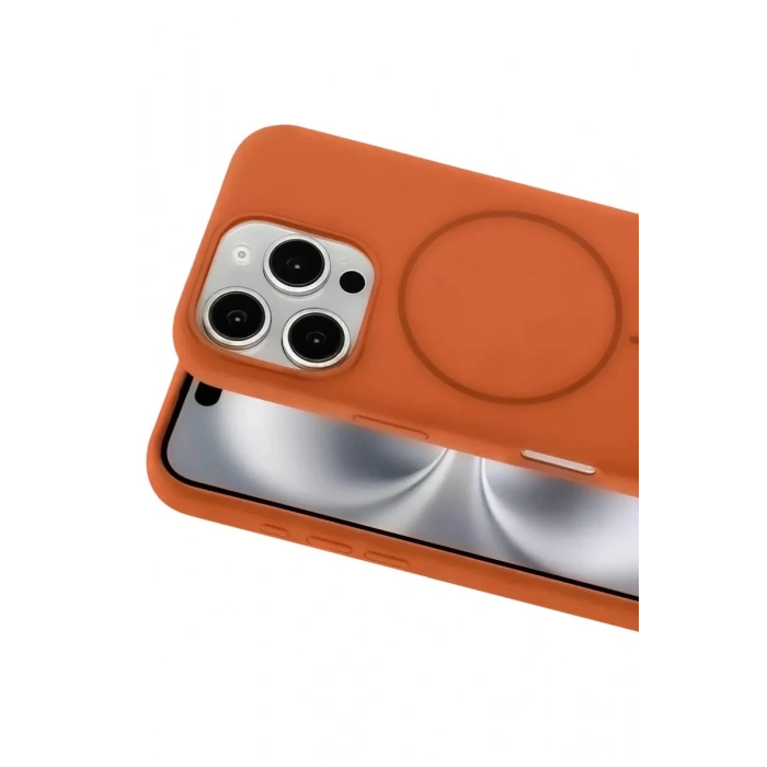Durukar®   iPhone 16 Pro Max Kılıf Jully Magsafe Kapak - Turuncu