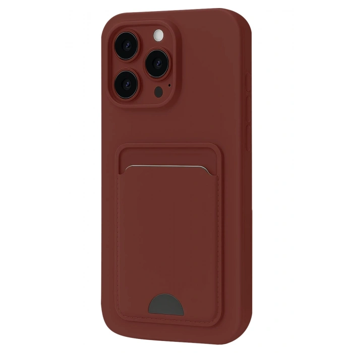 Durukar®  iPhone 16 Pro Max Kılıf Kelvin Kartvizitli Silikon - Bordo