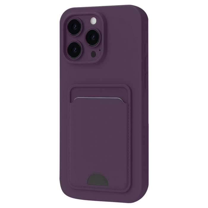 Durukar®  iPhone 16 Pro Max Kılıf Kelvin Kartvizitli Silikon - Derin Mor