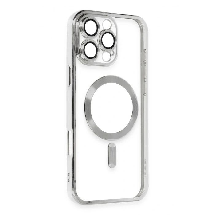 Durukar®  iPhone 16 Pro Max Kılıf Kross Magneticsafe Kapak - Gümüş