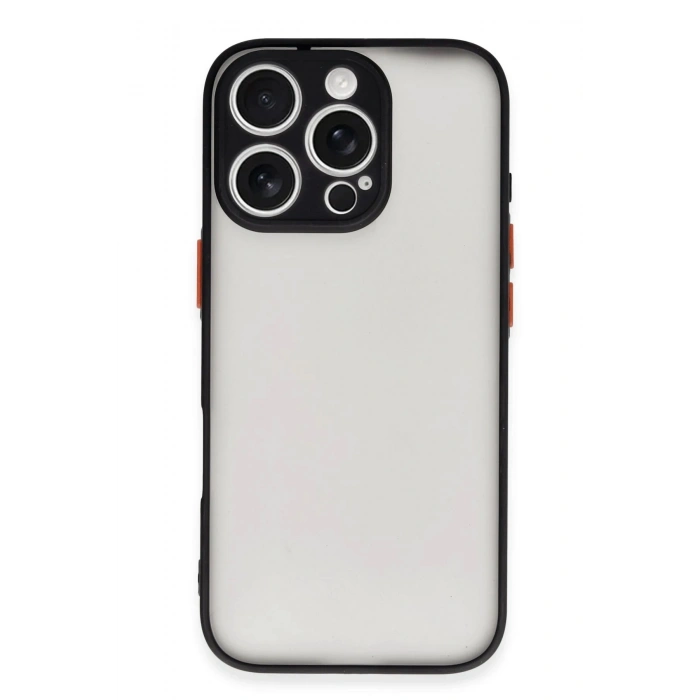 Durukar®  iPhone 16 Pro Max Kılıf Montreal Silikon Kapak - Siyah