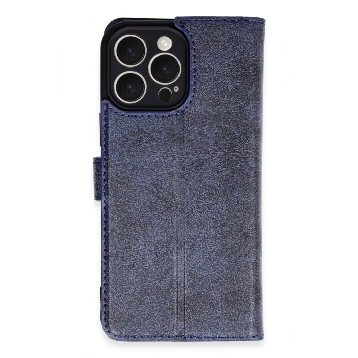 Durukar®  iPhone 16 Pro Max Kılıf Trend S Plus Kapaklı Kılıf - Lacivert
