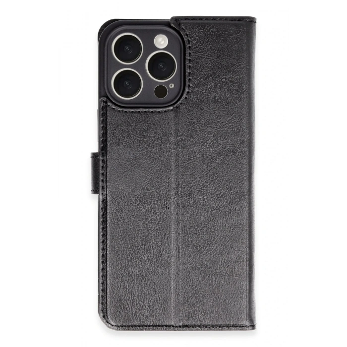 Durukar®  iPhone 16 Pro Max Kılıf Trend S Plus Kapaklı Kılıf - Siyah