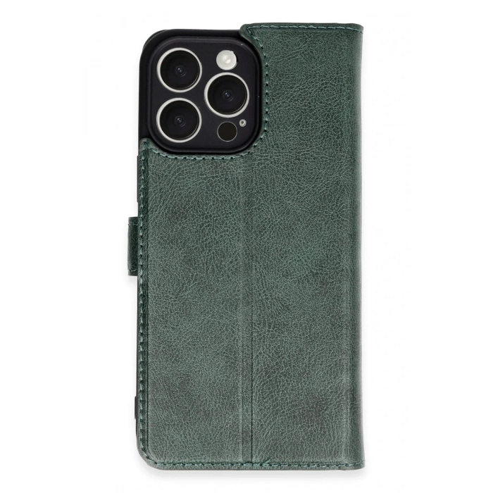 Durukar®  iPhone 16 Pro Max Kılıf Trend S Plus Kapaklı Kılıf - Yeşil