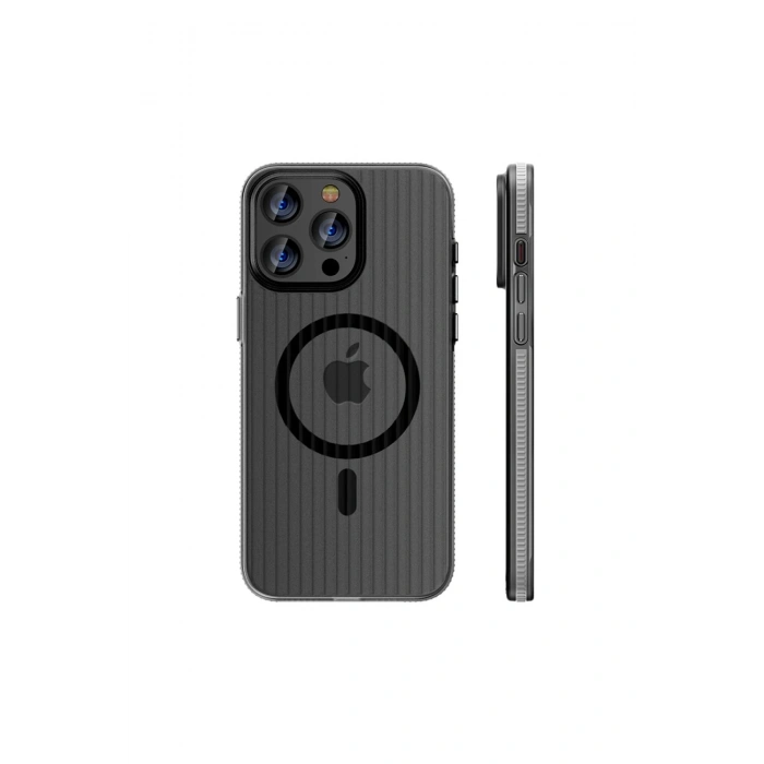 Durukar®  iPhone 16 Pro Max Line Magsafe Kapak - Gri