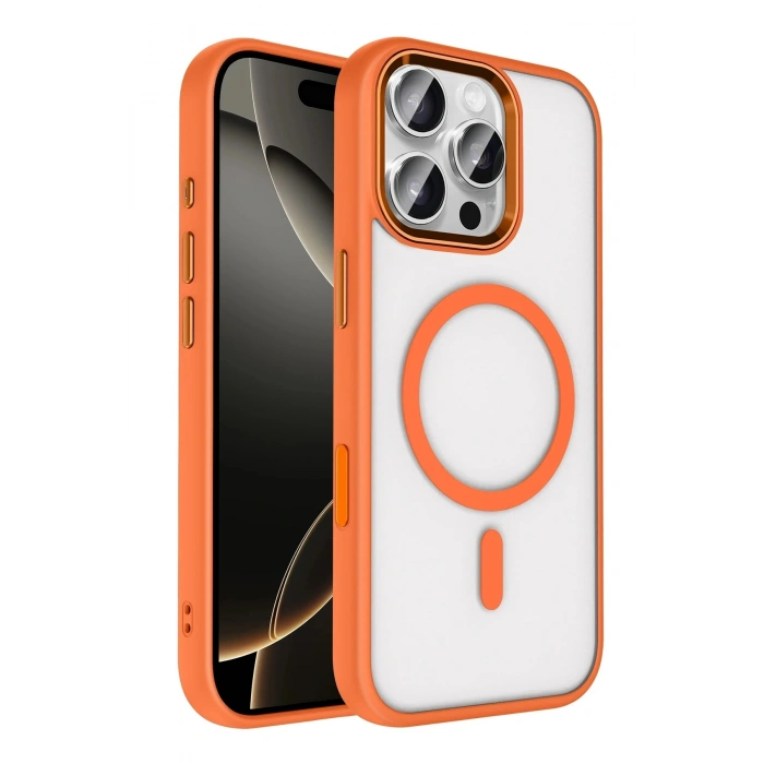 Durukar®   iPhone 16 Pro Max Terea Magsafe Kapak - Turuncu