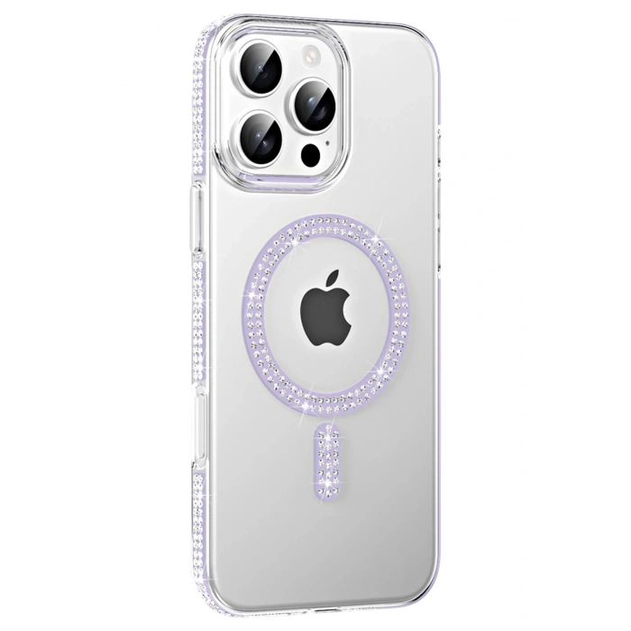Durukar® iPhone 16 Pro Move Stoned Magsafe Cover - Purple