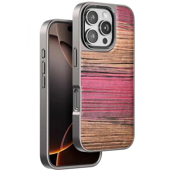 Durukar®  iPhone 16 Pro Wave Kapak - Pembe