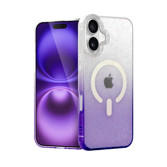 Durukar®   iPhone 16 Pummel Shiny Magsafe Case - Purple