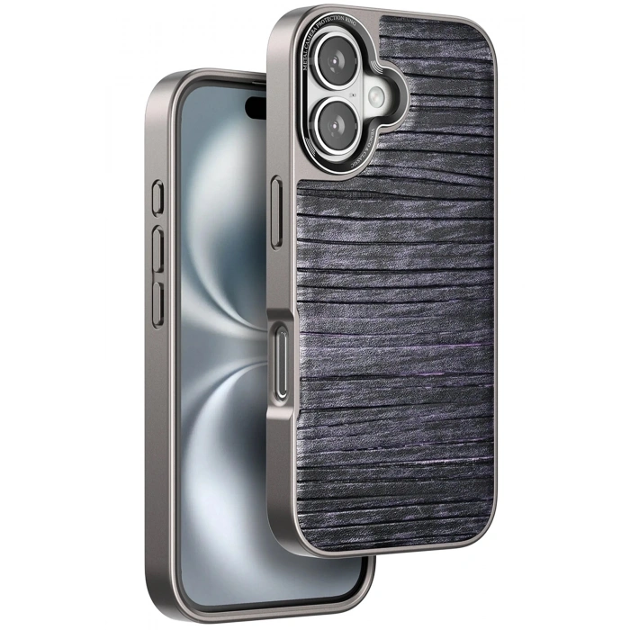 Durukar®  iPhone 16 Wave Kapak - Derin Mor