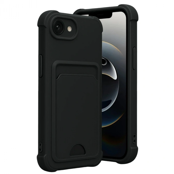 Durukar®   iPhone 16E Kelvin Kartvizitli Silikon - Siyah