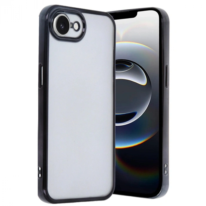Durukar®  iPhone 16E Kılıf  Lensli Silikon - Siyah