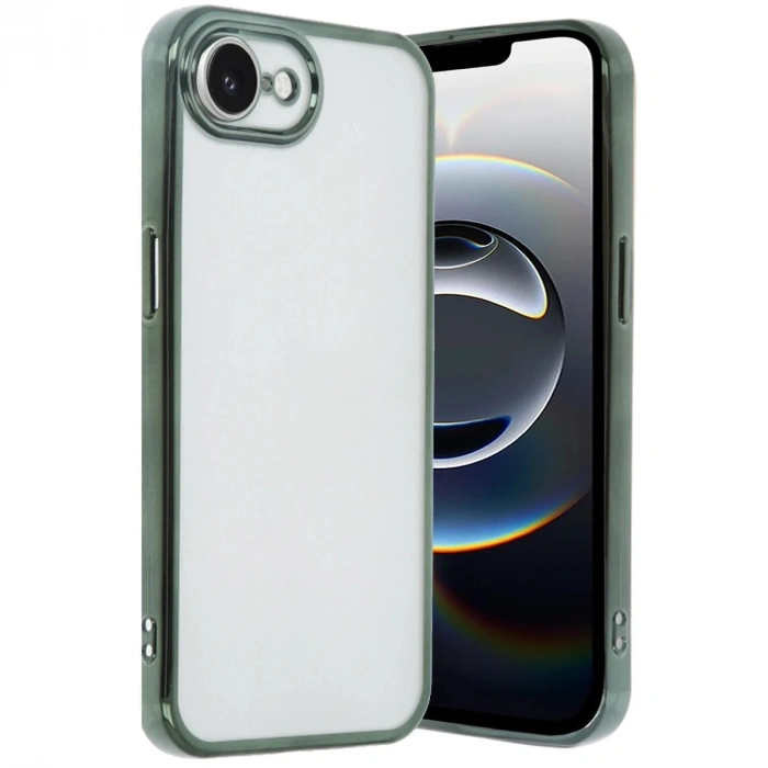 Durukar®  iPhone 16E Kılıf  Lensli Silikon - Yeşil