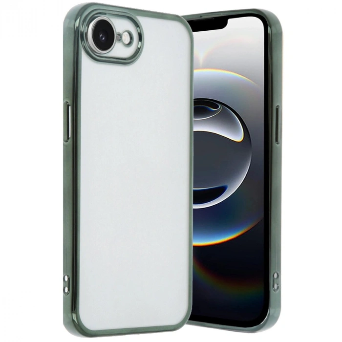 Durukar®  iPhone 16E Kılıf  Lensli Silikon - Yeşil