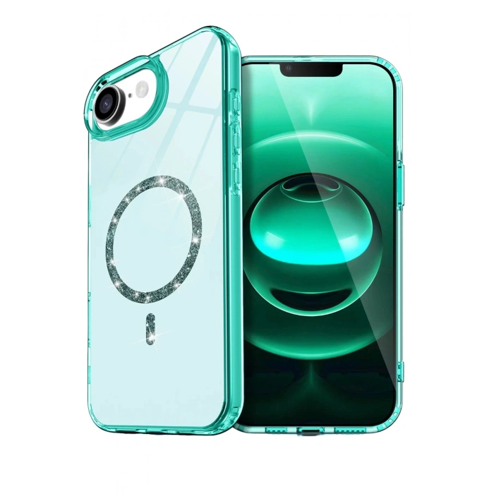 Durukar® iPhone 16E Live Diamond Magsafe Cover - Green