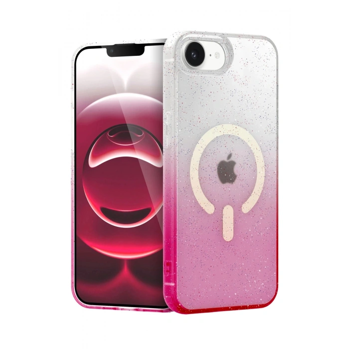 Durukar® iPhone 16E Pummel Shiny Magsafe Cover - Pink